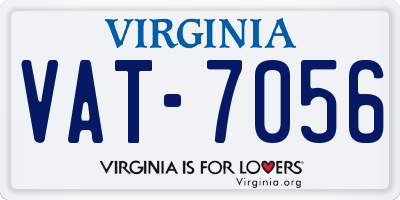 VA license plate VAT7056
