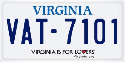 VA license plate VAT7101
