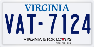 VA license plate VAT7124