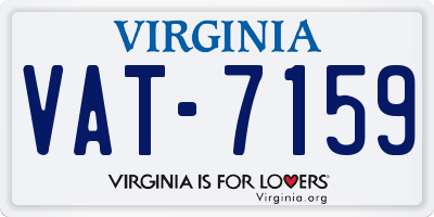 VA license plate VAT7159