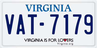 VA license plate VAT7179