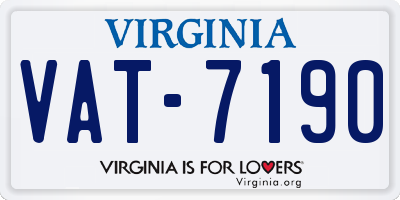 VA license plate VAT7190