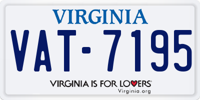 VA license plate VAT7195
