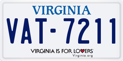 VA license plate VAT7211