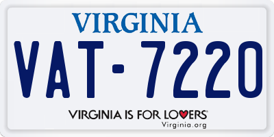 VA license plate VAT7220