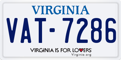 VA license plate VAT7286