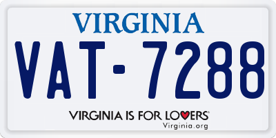 VA license plate VAT7288