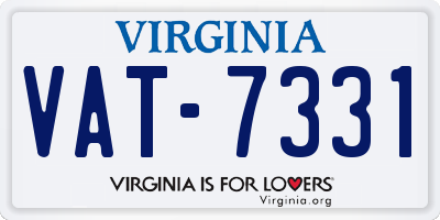 VA license plate VAT7331