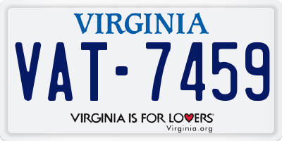 VA license plate VAT7459