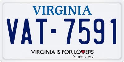 VA license plate VAT7591