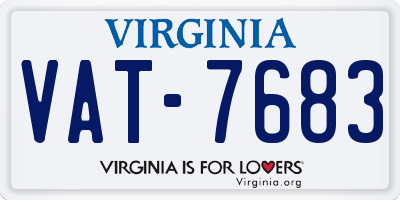 VA license plate VAT7683