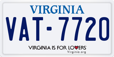 VA license plate VAT7720