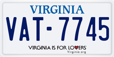 VA license plate VAT7745