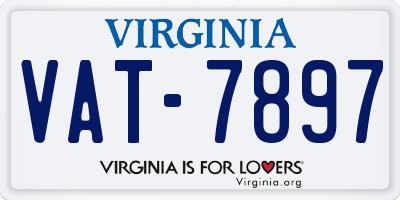 VA license plate VAT7897