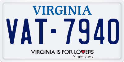 VA license plate VAT7940