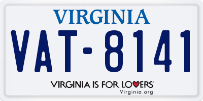 VA license plate VAT8141