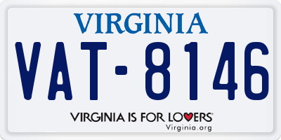VA license plate VAT8146