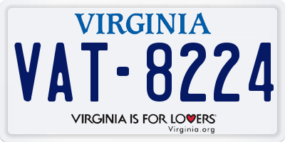 VA license plate VAT8224