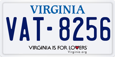 VA license plate VAT8256