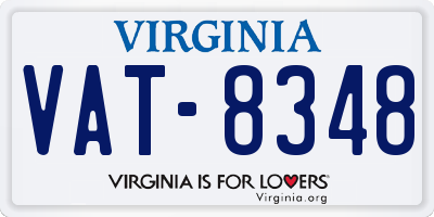 VA license plate VAT8348