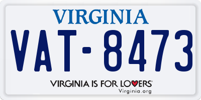 VA license plate VAT8473