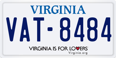VA license plate VAT8484