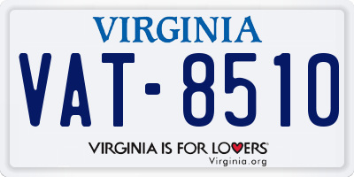 VA license plate VAT8510
