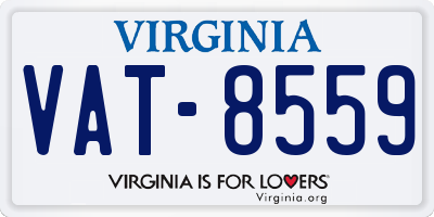 VA license plate VAT8559