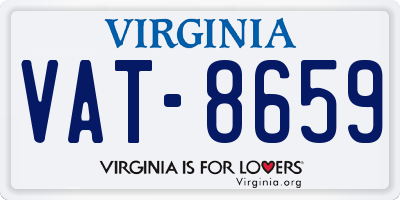 VA license plate VAT8659