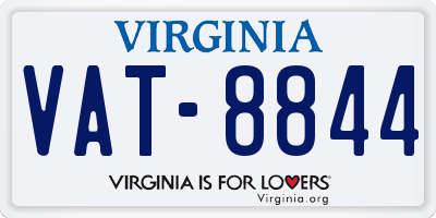 VA license plate VAT8844