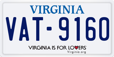 VA license plate VAT9160
