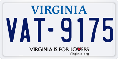 VA license plate VAT9175