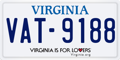 VA license plate VAT9188