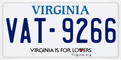 VA license plate VAT9266