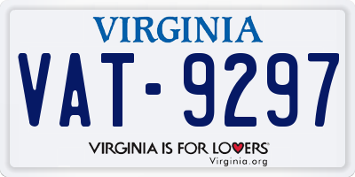 VA license plate VAT9297