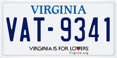 VA license plate VAT9341