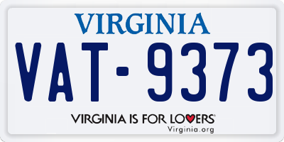 VA license plate VAT9373