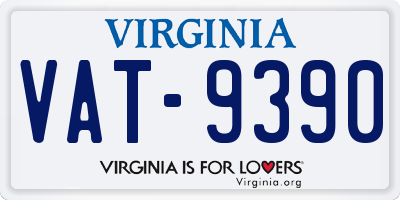 VA license plate VAT9390