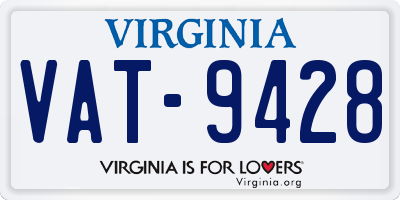 VA license plate VAT9428