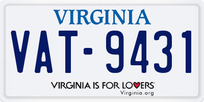 VA license plate VAT9431