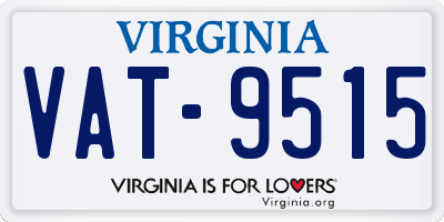 VA license plate VAT9515