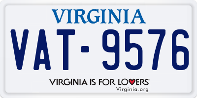 VA license plate VAT9576