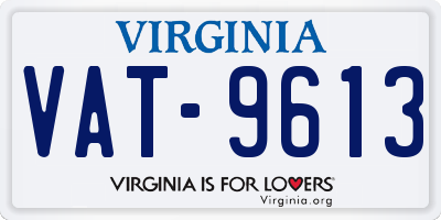 VA license plate VAT9613