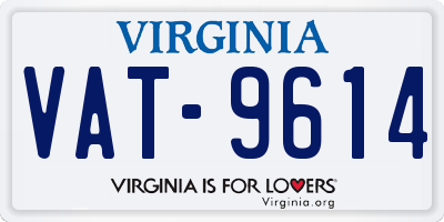 VA license plate VAT9614