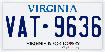VA license plate VAT9636