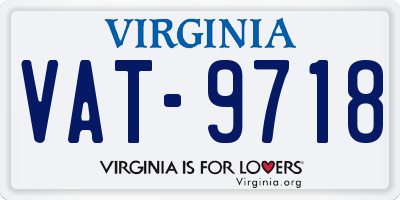 VA license plate VAT9718