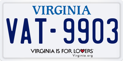 VA license plate VAT9903