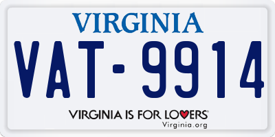 VA license plate VAT9914