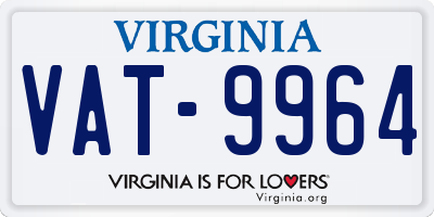 VA license plate VAT9964