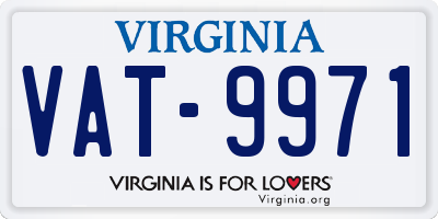 VA license plate VAT9971
